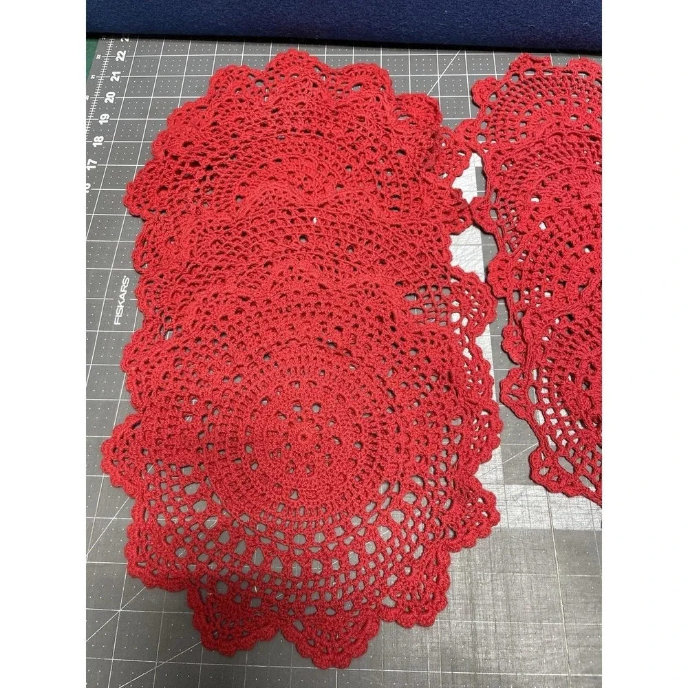 12 Pieces Hand Crochet Lace‎ Doily Cotton Coasters Table Mats